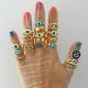 Anillo abierto básico con barniz para estufa de acero inoxidable en forma de U