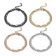 Pulsera de doble capa de acero inoxidable con cadena estilo IG