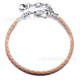 1 pieza de pulseras de circón con incrustaciones chapadas en cobre y corona de búho en forma de corazón a la moda