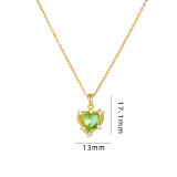 Collar con colgante de diamantes artificiales de cobre con forma de corazón y estrella de estilo simple a granel