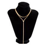 Collar chapado en oro de cobre de color sólido de estilo simple a granel