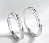 1 par de anillos abiertos con revestimiento de cobre geométrico de estilo simple