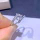 Anillos de diamantes artificiales con incrustaciones de cobre redondos de estilo simple, 1 pieza