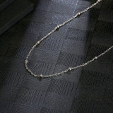 Collar de revestimiento de acero de titanio de color sólido de estilo simple estilo IG