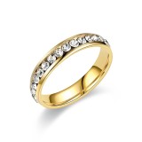 Anillos de diamante artificiales de acero Titanium redondos del estilo moderno a granel