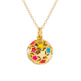 Collar con colgante de esmalte de cobre, bola de pentagrama, 1 pieza