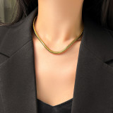 Collar de pulseras chapado en oro de 18 quilates con revestimiento de acero de titanio de color sólido punk