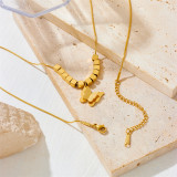 Collar chapado en oro de los pendientes del chapado de acero del titanio de la mariposa del color sólido del estilo simple