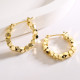 Pendientes De Aro Chapados En Oro De Cobre Redondos De Moda, 1 Par