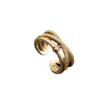 1 pieza de anillo abierto de perlas artificiales de circón con incrustaciones de cobre con forma de corazón y letras a la moda