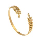 Brazalete con revestimiento de acero y titanio Fashion Grain, 1 pieza