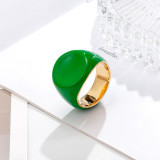 Anillos de acero de titanio geométricos de estilo simple de 1 pieza