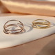 Anillos de acero de titanio con líneas de estilo simple estilo IG a granel