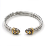 Brazalete De Acero Inoxidable De Color Sólido De Moda 1 Pieza