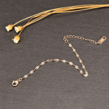 Pulseras de acero inoxidable con estampado de cadenas de estilo simple Pulseras de acero inoxidable con cadena