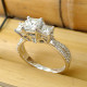 Anillos De Circón Con Incrustaciones De Cobre Geométrico De Moda