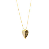 Collar pendiente del Zircon plateado oro simple romántico del cobre 18K de la forma del corazón del estilo a granel
