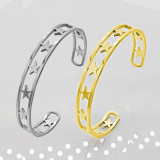 Brazalete chapado en acero inoxidable Retro Star 1 pieza