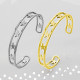 Brazalete chapado en acero inoxidable Retro Star 1 pieza