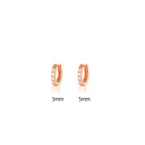 Nuevo Hebilla de oreja, pendientes coreanos simples de circón, pendientes femeninos redondos
