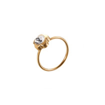 Weidecatur, anillo de acero de titanio y circonio en forma de flor Simple a la moda de estilo coreano, anillo pequeño de comercio exterior para mujer, venta al por mayor