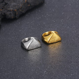 Anillos de pulido de acero titanio de color sólido de estilo simple al por mayor