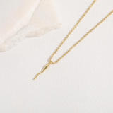Collar pendiente plateado oro 14K del cobre 14K de la serpiente del estilo simple a granel