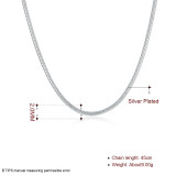 Collar chapado en plata cooperado geométrico de estilo simple 1 pieza