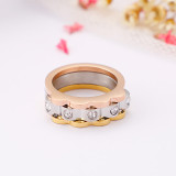 Nueva joyería, anillo de acero de titanio y Palma con engranaje de moda Simple europeo y americano, joyería de acero inoxidable