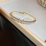 Brazalete De Circón Con Incrustaciones De Cobre De Serpiente Cuadrada De Moda 1 Pieza