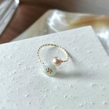 Anillo de perlas de conejito Mujer Estilo Hepburn Nicho Nuevo diseño chino Personalidad de la moda Lujo asequible Estilo versátil Anillo de dedo índice