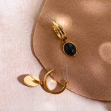Collar con colgante chapado en oro de 18 quilates con revestimiento de cobre redondo de estilo simple y clásico