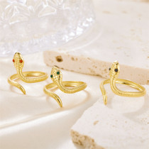 Anillos divertidos y geniales de acero inoxidable con forma de serpiente