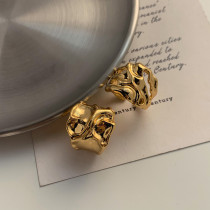 Anillos abiertos chapados en oro de 24K con revestimiento de cobre geométrico de estilo simple estilo IG
