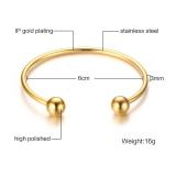 Brazalete chapado en oro geométrico casual de acero inoxidable 18K de Streetwear a granel