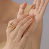 Anillos De Acero Inoxidable Dama Serpiente al por mayor