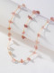 Elegantes pulseras irregulares de cristal artificial de acero inoxidable