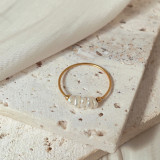 El estilo simple al por mayor viaja alrededor de los anillos plateados oro del chapado de acero inoxidable