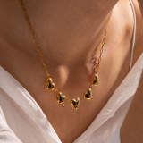 Collar plateado oro del acero inoxidable 18K de la forma del corazón del estilo de IG en bulto