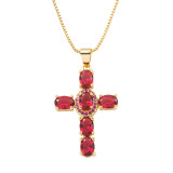 Collar Con Colgante De Circón Con Incrustaciones De Cobre Cruzado De Moda 1 Pieza