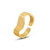 Anillo de acero de titanio con anillo de apertura irregular transfronterizo simple