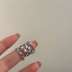 Anillos huecos de cobre con forma de corazón de estilo simple