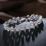 Pulseras de circón con incrustaciones de cobre en forma de S de estilo simple