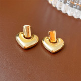 1 par de pendientes de cobre chapados en Color sólido con forma de corazón de cereza de estilo Simple informal