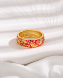 El estilo elegante del vintage deja los anillos plateados oro 18K del Zircon del embutido de cobre de la galjanoplastia de epoxy