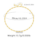 Collar chapado en oro de 18 quilates con cadena de cobre de color sólido de estilo simple estilo IG