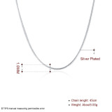 Collar chapado en plata cooperado geométrico de estilo simple 1 pieza