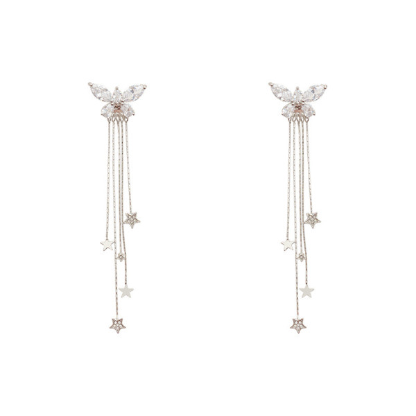 Pendientes colgantes geométricos elegantes con perlas artificiales y diamantes de imitación, 1 par
