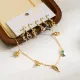 Yakemiyou Estilo Vaquero Estilo Fresco Sombrero Botas Cobre Circón Pendientes Chapados En Oro De 14 Quilates Collar