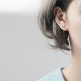 1 par de aretes chapados en cobre con forma de estrella de estilo simple